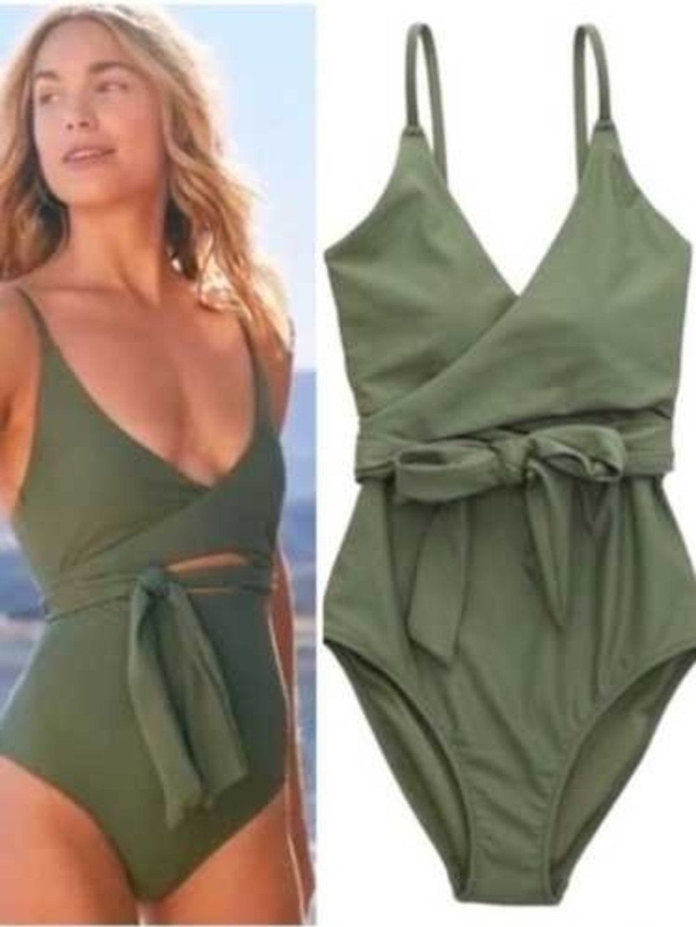 Aerie Wrap One Piece Swimsuite